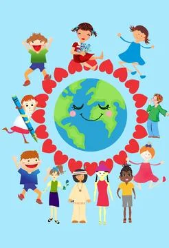 Happy children Stock Illustration