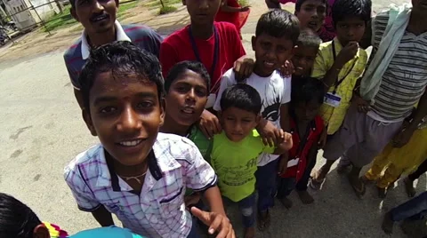 Happy children in India Stock-Footage 45999619