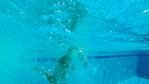 Happy children in the pool. Stock-Footage 232959125