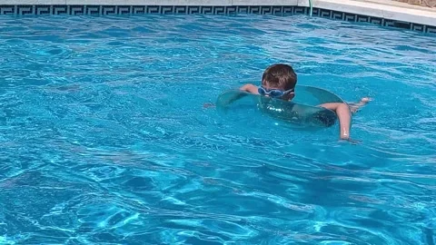 Happy children pool fun splash water happy summer kids splashing in pool kids Stock Footage 275271538