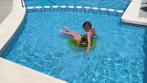 Happy children pool fun splash water happy summer kids splashing in pool kids Stock Footage 275271559