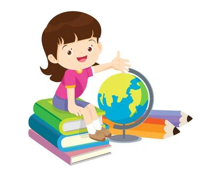 Happy Children reading book Back to School Concept kids and book Stock Illustration