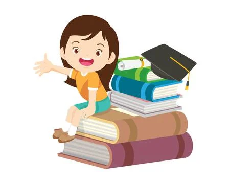 Happy Children reading book Back to School Concept kids and book Stock Illustration