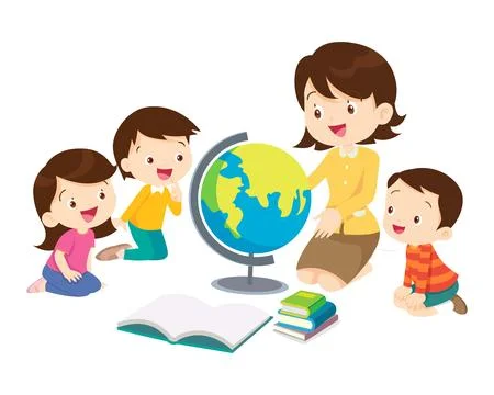 Happy Children reading book Back to School Concept kids and book Stock Illustration
