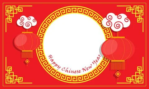Happy Chinese New Year background with copy space area Stock Illustration