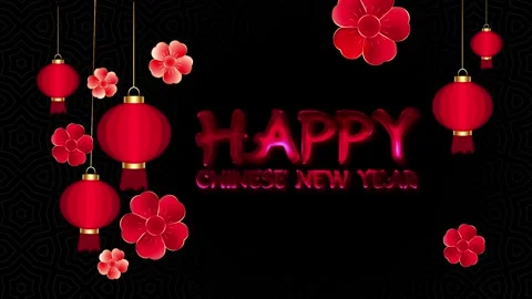Happy Chinese New Year Loop Stock Footage 308184398