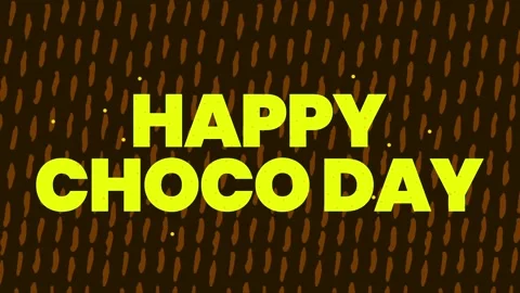Happy Choco day with chocolate background for international chocolate day Stock Footage 198365732