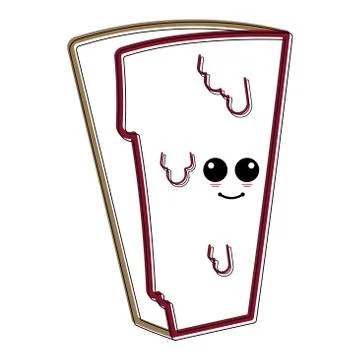 Happy chocolate pie Stock Illustration