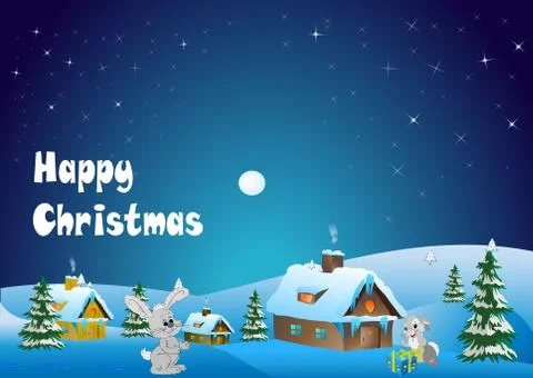 Happy Christmas Stock Illustration