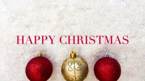A Happy Christmas Text Vídeo Stock 158113581
