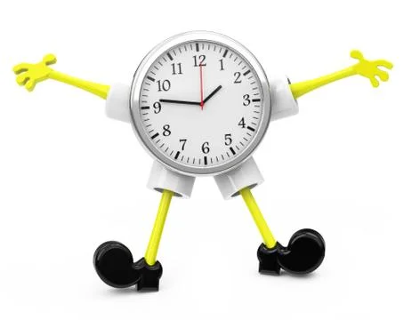 The happy clock Stock Illustration
