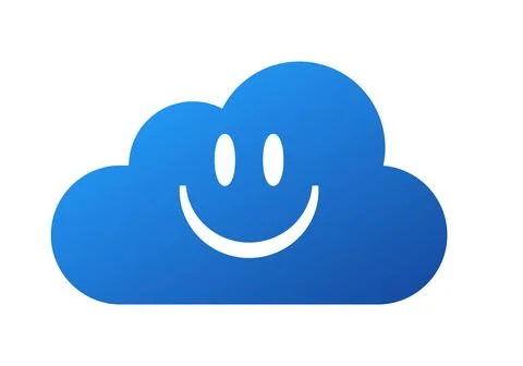 Happy cloud face icon. Good internet connection symbol Stock Illustration