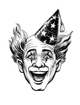 Happy clown face Stock Illustration