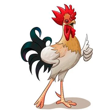 Happy cock Stock Illustration