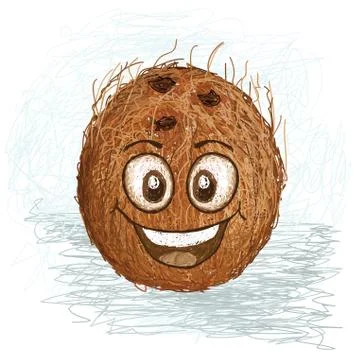 Happy coconut Stock Illustration