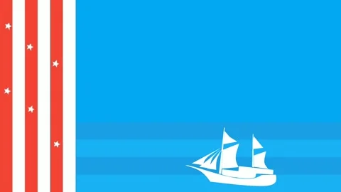 Happy Columbus day Stock Footage 218308924