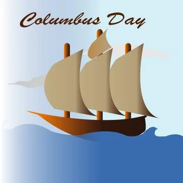 Happy Columbus Day Illustrazione stock