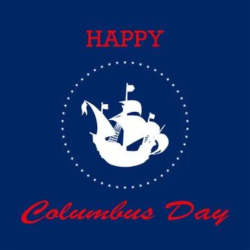 Happy Columbus Day Stock Illustration
