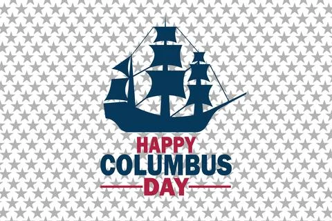 Happy Columbus Day Vector Design Illustration Illustrazione stock