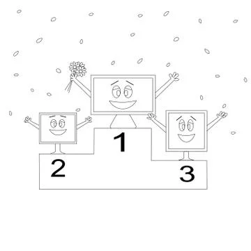 Happy computers Stock-Illustration