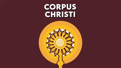 Happy corpus christi with a trophy Stock Footage 308431718