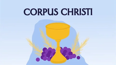 Happy corpus christi with a trophy Stock Footage 308431744