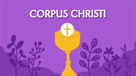 Happy corpus christi with a trophy Видео 308431754