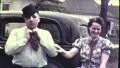 Happy Couple Clowning Around Goof Off Silly 1940s Vintage Film Home Movie 8615 HD Footage