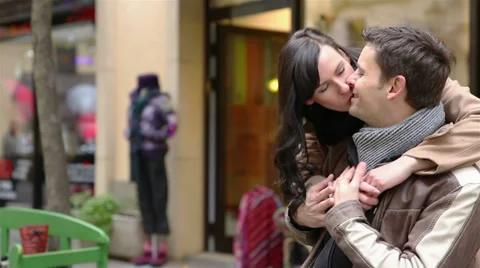 Happy couple on a date Stock Footage 33080300