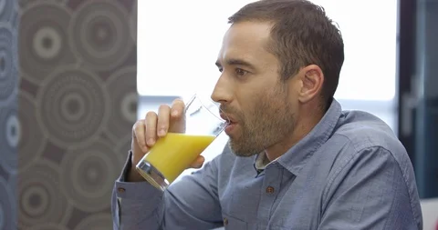 Happy Couple Has Breakfast While Their Daughter Joins Them Stock Footage 124054027