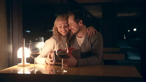 The happy couple having a romantic date Stock Footage 168701867