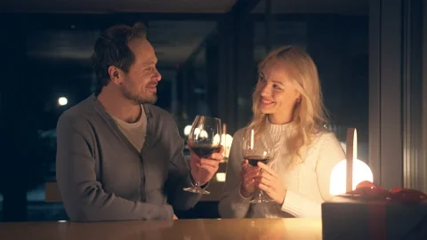 The happy couple having a romantic date Video stock 168701942