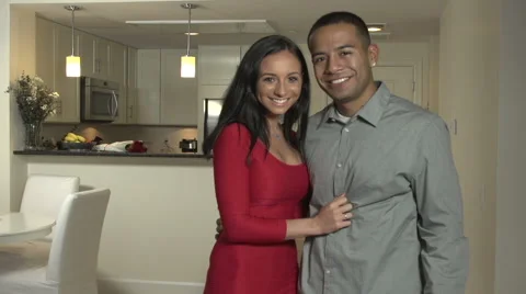 Happy Couple at home Stock Footage 44112779