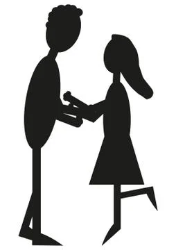 Happy Couple Stock Illustration