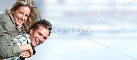 Happy couple portrait. Stock Photos