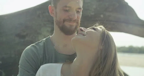 Happy couple is smiling Stock Footage 99525577