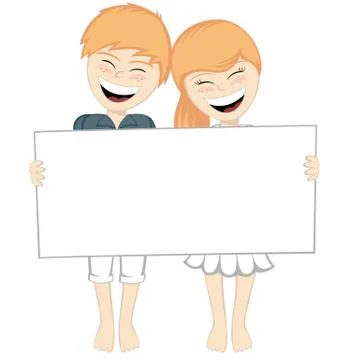 A happy couple smiling Stock Illustration