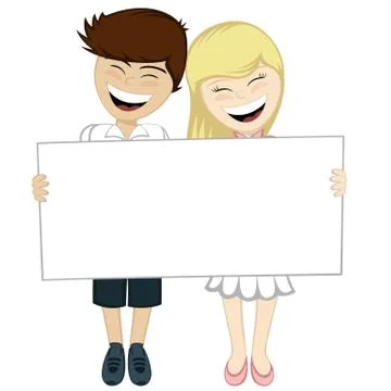 Happy couple smiling Stock Illustration