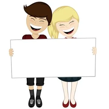 Happy couple smiling Stock Illustration