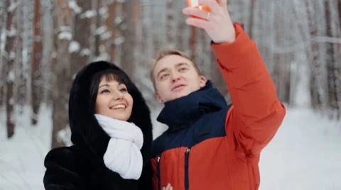 Happy couple taking selfie Stock Footage 59145864
