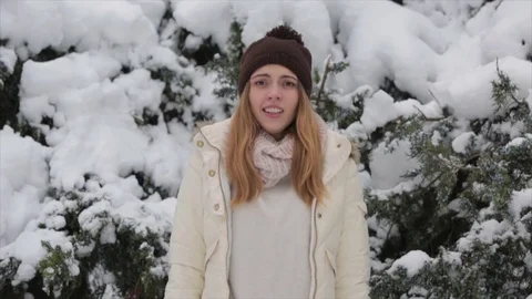 Happy couple in winter Stock Footage 70223370