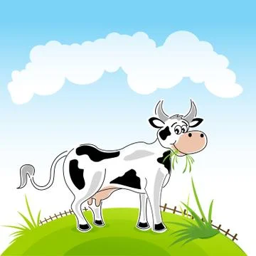 Happy cow Stock Illustration