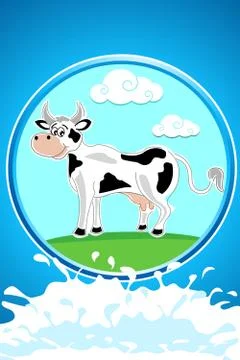 Happy cow Illustrazione stock