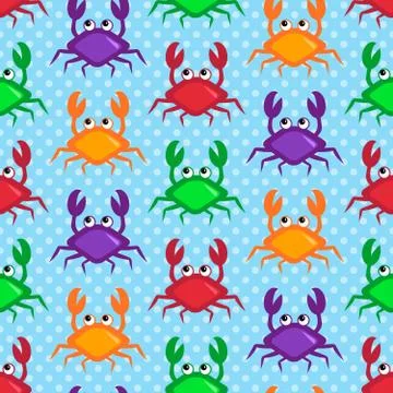 Happy crabs Stock Illustration