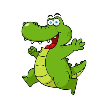 Happy Crocodile Cartoon Character Premium Vector Stock Illustration