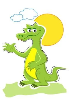 Happy crocodile Stock Illustration