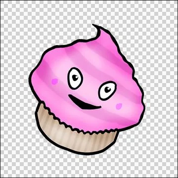 Happy cupcake Stock Illustration