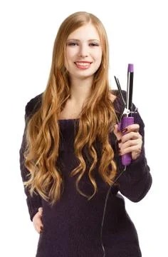 Happy curly Stock Photos