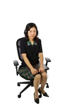 Happy customer support representative Stock Photos