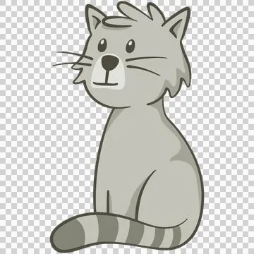 Happy cute cat sitting Stock Illustration